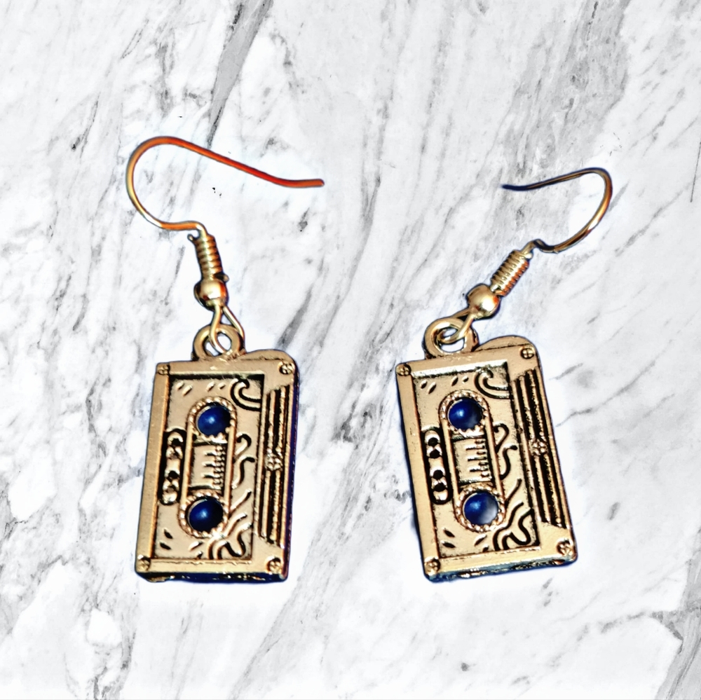 NWOT Retro Mixed Tape Earrings 😎